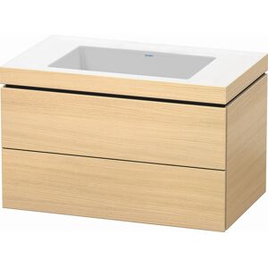 Duravit L-Cube Duravit vasque LC6927N7171 80 x 48 cm, sans trou pour robinet, chêne méditerranéen, 2 tiroirs