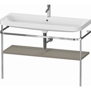 Duravit Happy D.2 Plus combinaison lavabo pour meuble HP4839O92920000 117,5x49cm, avec console en métal, 1 trou pour robinet, gris pierre satiné mat - Publicité