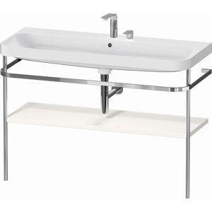 Duravit Happy D.2 Plus combinaison lavabo pour meuble HP4839E22220000 117,5x49cm, avec console en métal, 2 trous pour robinet, blanc brillant - Publicité