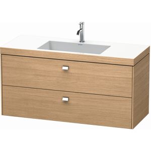 Duravit Brioso c-bonded vasque avec soubassement BR4608O1052 120x48cm, Europ. Chene / chrome, 2000 .