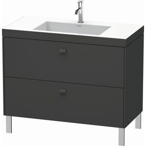 Duravit Brioso c-bonded vasque avec soubassement BR4702N1052 100x48cm, Europ. Chene / chrome, o Hahnl.