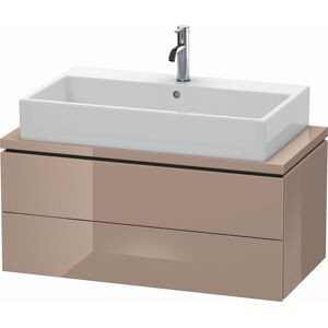 L-Cube Duravit vasque LC580808686 92 x 47,7 cm, cappuccino brillant, pour console, 2 tiroirs