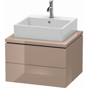 L-Cube Duravit vasque LC581508686 62 x 54,7 cm, cappuccino brillant, pour console, 2 tiroirs