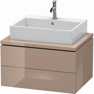 L-Cube Duravit vasque LC581608686 72 x 54,7 cm, cappuccino brillant, pour console, 2 tiroirs