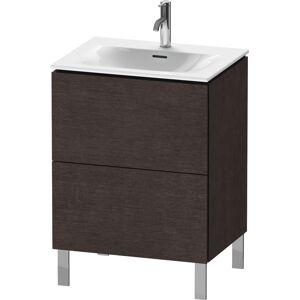 L-Cube Duravit vasque LC659507272 62 x 48, 2000 cm, chene brosse fonce, 2 coulissants, debout