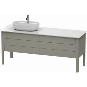 Luv Duravit sous-lavabo LU9568L9292 178,3x57cm, gauche, Steingrau Seidenmatt , 2 tiroirs, 2 coulissants, debout