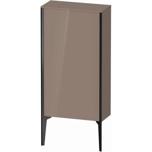 XViu Duravit 50x24x89cm de XV1306RB286 haute armoire, noir mat, porte a droite, haute brillance cappucino