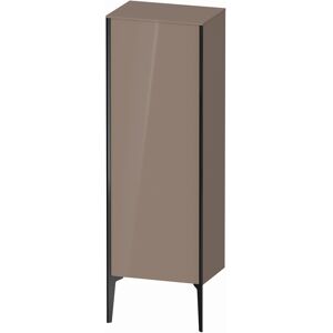 XViu Duravit 50x36x133cm de XV1326LB286 haute armoire, noir mat, porte a gauche, a haute brillance cappucino