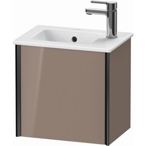 XViu Duravit vasque XV4024LB286 41x29x40cm, suspendu, noir mat, charniere a gauche, cappucino brillant