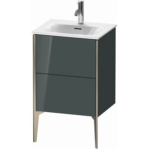 XViu Duravit vasque XV40690B138 51x42x59,1cm, 2 coulissants, champagne mat, gris dolomiti brillant - Publicité