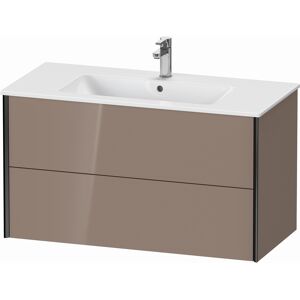 XViu Duravit vasque XV41270B286 101 x 56 x 48 cm, cappucino brillant, 2 tiroirs, suspendu, noir mat