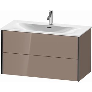 XViu Duravit vasque XV41350B286 101 x 55,7 x 48 cm, cappucino brillant, 2 tiroirs, noir mat