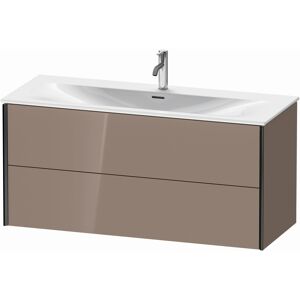 XViu Duravit vasque XV41360B286 121 x 55,7 x 48 cm, cappucino brillant, 2 tiroirs, noir mat