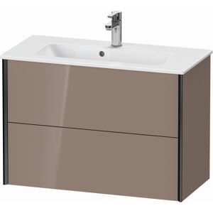 XViu Duravit vasque XV41790B286 81 x 56 x 39 cm, cappucino brillant, 2 tiroirs, suspendu, noir mat