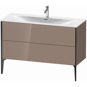 XViu Duravit vasque XV43040B286 121 x 59, 2000 x 48 cm, cappucino brillant, 2 coulissants, noir mat