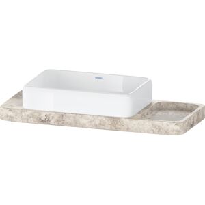 Duravit Qatego ensemble console de lavabo D4800200 100x41x90cm, avec console, travertin gris poli