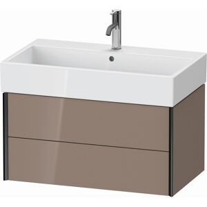 XViu Duravit vasque XV43360B286 78,4 x 39,7 x 45,4 cm, cappucino brillant, 2 tiroirs, noir mat