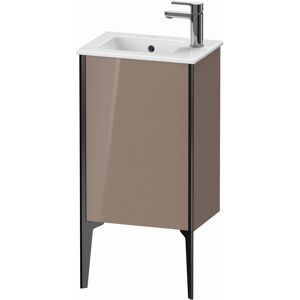 XViu Duravit vasque XV4480LB286 41x29x59,4cm, debout, noir mat, charniere a gauche, cappucino brillant