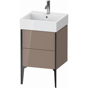 XViu Duravit vasque XV45330B286 48,4 x 49,3 x 45,4 cm, cappucino brillant, 2 coulissants, noir mat