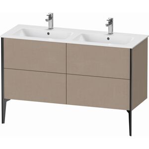 XViu Duravit vasque XV44850B275 128x48x59,4cm, 4 coulissants, debout, noir mat, lin