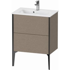 XViu Duravit vasque XV44880B211 61 x 59,4 x 39 cm, chene cachemire, 2 coulissants, debout, noir mat