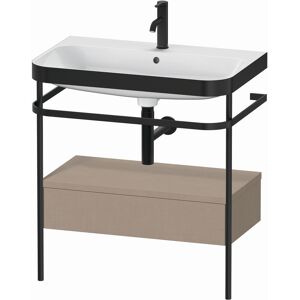 Combinaison lavabo pour meuble Duravit Happy D.2 Plus HP4742O7575 77,5 x 49 cm, 1 trou pour robinetterie, lin, avec console en metal