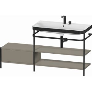 Duravit Happy D.2 Plus combinaison lavabo pour meuble HP4748E9292 160 x 49 cm, 2 trous pour robinetterie, finition gris pierre satiné, avec console en métal - Publicité