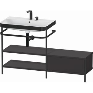 Duravit Happy D.2 Plus combinaison lavabo pour meuble HP4752E8080 140 x 49 cm, 2 trous pour robinetterie, graphite super mat, avec console en métal - Publicité