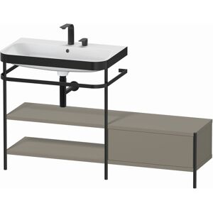 Duravit Happy D.2 Plus combinaison lavabo pour meuble HP4752E9292 140 x 49 cm, 2 trous pour robinetterie, finition satinée gris pierre, avec console en métal - Publicité