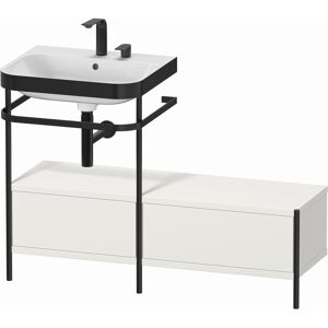 Combinaison lavabo pour meuble Duravit Happy D.2 Plus HP4760E3939 120x49cm, avec console en metal, 2 trous pour robinetterie, nordic blanc