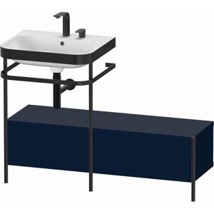 Combinaison lavabo pour meuble Duravit Happy D.2 Plus HP4760E9898 120x49cm, avec console en métal, 2 trous pour robinetterie, finition satinée bleu nuit - Publicité
