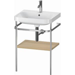 Duravit Happy D.2 Plus combinaison lavabo pour meuble HP4835O7171 57,5 x 49 cm, 1 trou pour robinetterie, chêne méditerranéen, avec console en métal - Publicité