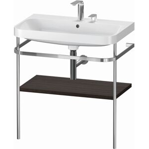 Duravit Happy D.2 Plus combinaison lavabo pour meuble HP4837E6969 77,5 x 49 cm, 2 trous pour robinetterie, noyer brossé, avec console en métal - Publicité