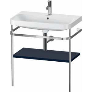 Combinaison lavabo pour meuble Duravit Happy D.2 Plus HP4837O9898 77,5 x 49 cm, 1 trou pour robinetterie, finition satinée bleu nuit, avec console en métal - Publicité