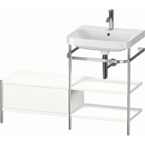 Combinaison lavabo pour meuble Duravit Happy D.2 Plus HP4845O3636 120 x 49 cm, 1 trou pour robinetterie, blanc , avec console en métal - Publicité