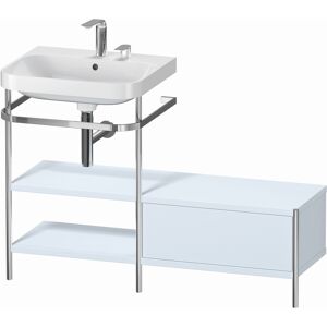 Combinaison lavabo pour meuble Duravit Happy D.2 Plus HP4850E9797 120 x 49 cm, 2 trous pour robinetterie, finition bleu clair satiné, avec console en métal - Publicité