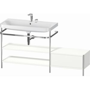 Combinaison lavabo pour meuble Duravit Happy D.2 Plus HP4853E3636 160 x 49 cm, 2 trous pour robinetterie, blanc , avec console en métal - Publicité
