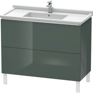 L-Cube Duravit vasque LC661003838 102 x 46,9 cm, gris dolomiti brillant, 2 coulissants, debout