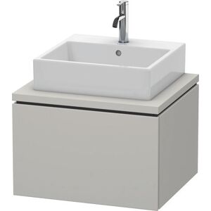 Duravit L-Cube Duravit vasque LC581000707 62 x 54,7 cm, gris béton mat, pour console, 1 coulissant