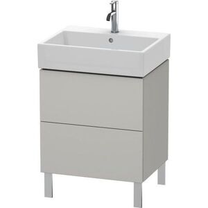 L-Cube Duravit vasque LC677500707 58,4x 45,9 cm, gris beton mat, 2 coulissants, debout