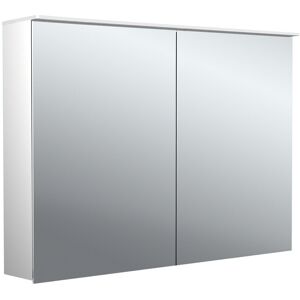 Armoire a miroir eclairee en saillie design Emco pure 2 979705404 1000x711mm, LED, avec voile de lumiere, 2 portes, aluminium