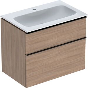 Geberit iCon meuble vasque 502336JH1 75x63x48cm, blanc , chêne, poignée lave mat - Publicité