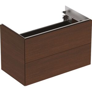 One Geberit 500381001 2 tiroirs, 74,4x46,5x39,6cm, placage bois veritable noyer americain