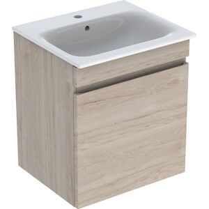 Geberit Renova Plan meuble vasque 501915001 60x62,2x48cm, corps enduit noyer clair, vasque blanc