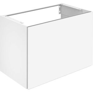 Keuco X-Line meuble sous-lavabo 33162970000 80x60,5x49cm, tiroir avant, decor enduit de vulcanite mat, verre vulcanite mat