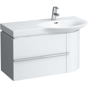 Meuble lavabo LAUFEN Case for Palace H4015020754751 84 x 45 x 37,5 cm, porte 2000 à droite, tiroirs 801 à gauche, finition brillante blanc - Publicité