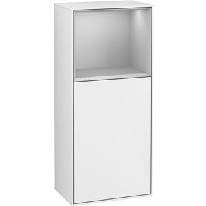 Villeroy und Boch Villeroy et Boch Finion armoire laterale G530GJGF 41,8 cm, droite, borne de charge, Emotion, etagere Grey Matt Lacquer, Glossy white laququer