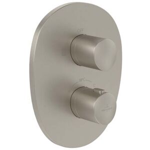 Villeroy und Boch Ensemble de finition Villeroy et Boch Antao TVS11100100064 thermostat encastre avec contrôle du volume unidirectionnel, nickel brosse noir