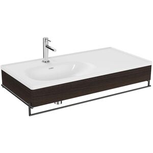 Vitra Equal 64089 102,5x52cm, avec lavabo pour meuble asymetrique, blanc VC, avec panneau en bois d'orme