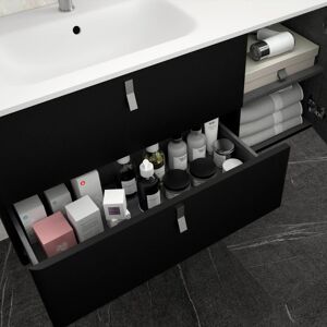 Salgar Meuble De Salle De Bains 1200 Droite Noir Mat Uniiq - Salgar 24633